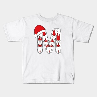 Letter M (Happimola Christmas Alphabet) Kids T-Shirt